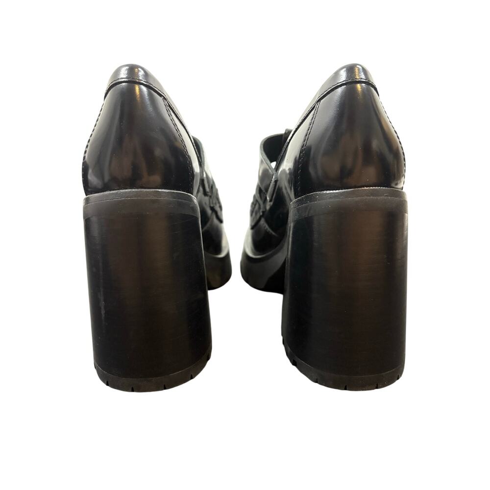 Alexander Wang Carter Platform Chunky Loafer Pump Leather Y2K Fall Statement 7.5 - Picture 8 of 14